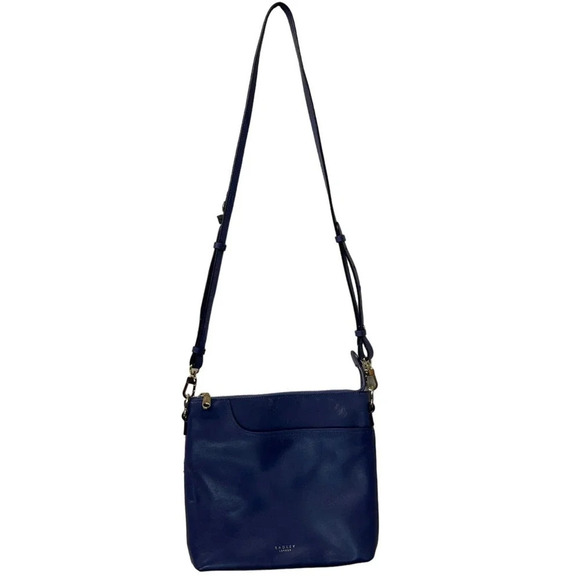 Radley London Women's Blue Pockets Zip Top Crossbody Medium Size FLAWS - Picture 1 of 16